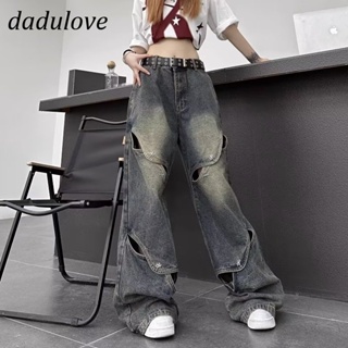 DaDulove💕 New American Ins High Street Hip Hop Jeans Niche High Waist Wide Leg Pants Large Size Trousers