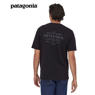 เสื้อยืดลําลอง ผ้าฝ้าย พิมพ์ลาย Patagonia Forge Mark 37572 แฟชั่นสําหรับผู้ชาย