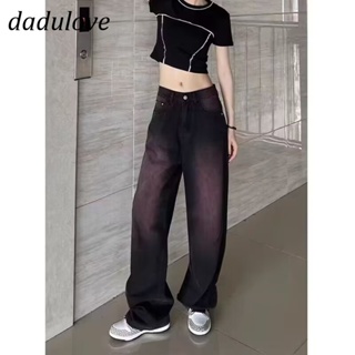 DaDulove💕 New American Ins High Street Gradient Jeans Niche High Waist Wide Leg Pants Large Size Trousers