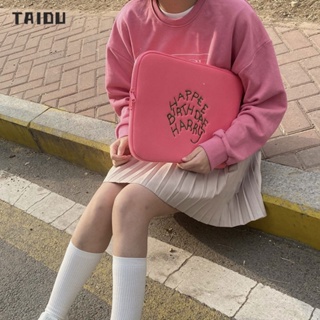 TAIDU เคสไอแพดแท็บเล็ตสีชมพู แฟชั่นเกาหลี เค้กแฮรี่พอตเตอร์แฮกริด กระเป๋าซับนุ่มและทนทาน