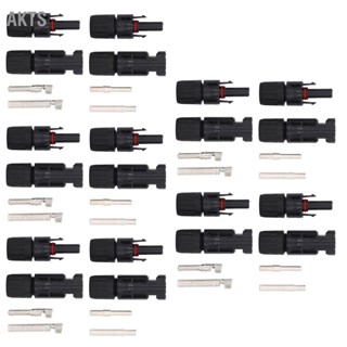  AKTS 5 ชุดตัวเชื่อมต่อพลังงานแสงอาทิตย์ชายหญิง IP67 แผงเซลล์แสงอาทิตย์กันน้ำปลั๊กสายเคเบิล 1000V แรงดันสูง