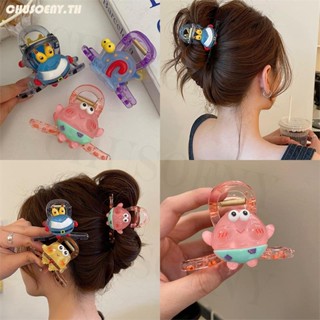 กิ๊บติดผม ขนาดใหญ่ ลายการ์ตูนปลาฉลาม สีชมพู สีฟ้า สีเหลือง สําหรับผู้หญิง 2023