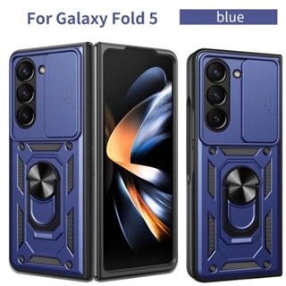 เคสโทรศัพท์มือถือ กันกระแทก ป้องกันกล้อง แบบพับได้ พร้อมขาตั้ง สําหรับ Samsung Galaxy Z Fold 5 Z Fold 4 Fold4 Fold5 5G