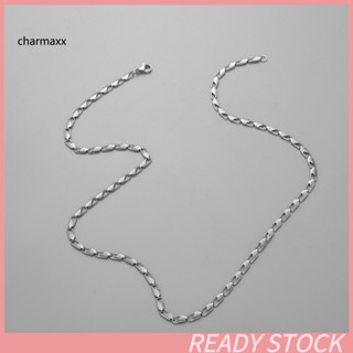 Cx สร้อยคอผู้ชาย สีพื้น น้ําหนักเบา พื้นผิวเฉียง เย็บปะติดปะต่อกัน เท่ ฮิปฮอป กลวง กุ้งก้ามกราม คลิปผู้ชาย คอโซ่ เครื่องประดับผู้ชาย