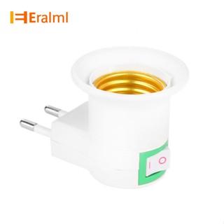 Eralml ซ็อกเก็ตไฟ Led 0.4a 110-220v ทรงกลม พร้อมสวิตช์ติดผนัง E27