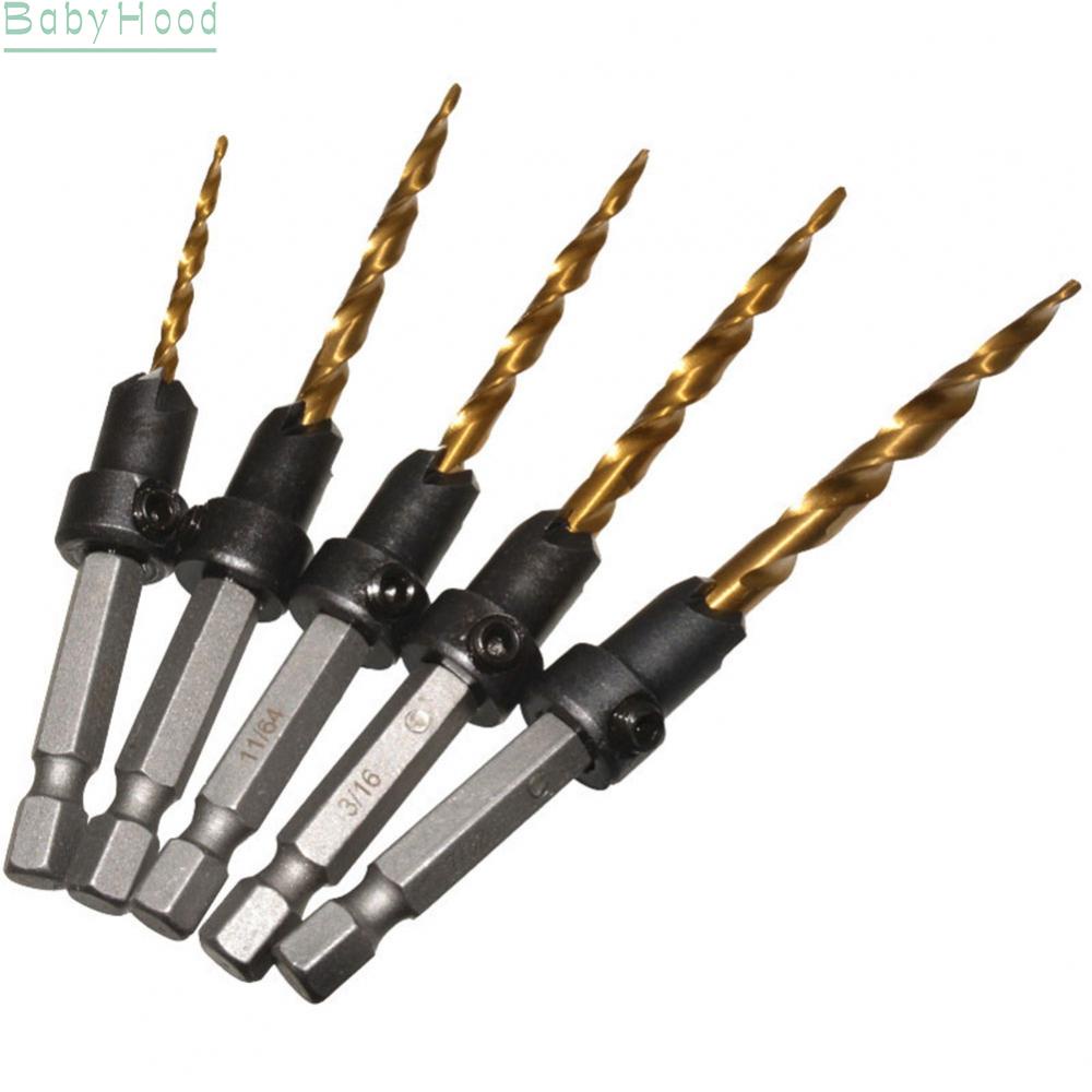 big-discounts-5pcs-hex-shank-taper-drill-counter-sink-holes-drilled-carpenter-countersink-bit-bbhood