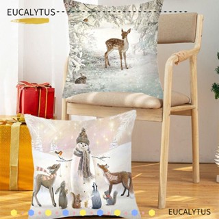Eutus ปลอกหมอน ลายต้นคริสต์มาส แฟชั่น สําหรับตกแต่งบ้าน ปาร์ตี้คริสต์มาส