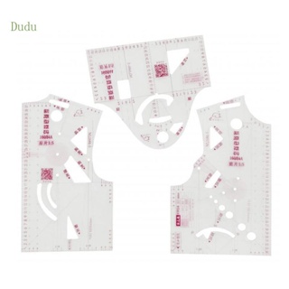 Dudu 3x1 ไม้บรรทัด 5 แฟชั่น สําหรับวาดภาพระบายสี ออกแบบเสื้อผ้า เทมเพลตนักเรียน
