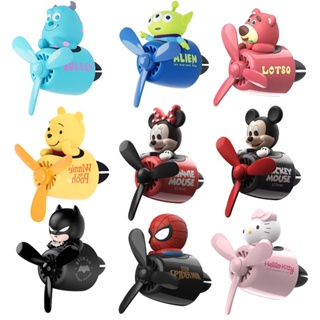 Disney น้ําหอมปรับอากาศรถยนต์ ลาย Disney Sanrio Line Friends Aroma Alien Sullivan Mickey Minnie Strawberry Bear Lotso Pooh Hello Kitty Batman Spiderman Brown Cologne Sea