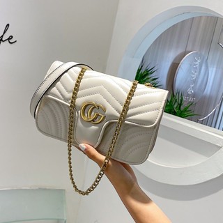 Bag women 2023 new summer online celebrity xiangfeng chain oblique span single shoulder bag with texture ins small square bag