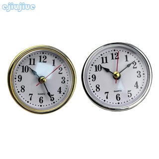 Cc นาฬิกาควอตซ์ หน้าปัดทรงกลม ขนาดเล็ก 2-1 2 นิ้ว 65 มม. สีขาว สีทอง สีเงิน ตัวเลขอาหรับ
