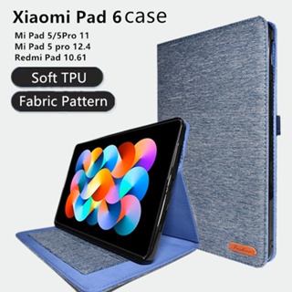 เคสแท็บเล็ตอัจฉริยะ แบบผ้าแม่เหล็ก มีช่องใส่ดินสอ สําหรับ Xiaomi Mi Pad 6 5 5 pro 11 Redmi Pad 10.61 นิ้ว Mipad5