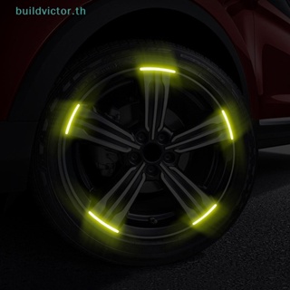 Buildvictor สติกเกอร์สะท้อนแสง สําหรับติดตกแต่งดุมล้อรถยนต์ และรถจักรยานยนต์ 20 ชิ้น