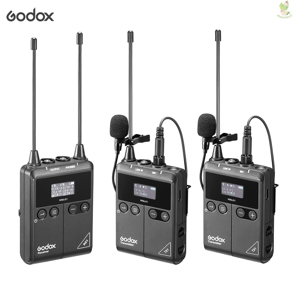 godox-wmics1-kit2-uhf-ไมโครโฟนไร้สาย-พร้อมตัวส่งสัญญาณ-tx1-2-ชิ้น-และกล้อง-8-9-1-ชิ้น