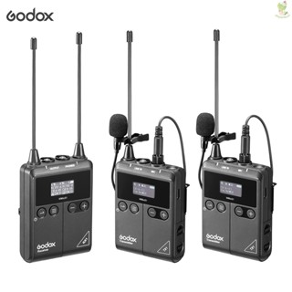 Godox WMicS1 kit2 UHF ไมโครโฟนไร้สาย พร้อมตัวส่งสัญญาณ TX1 2 ชิ้น และกล้อง 8.9 1 ชิ้น