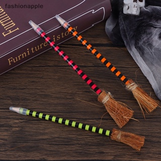 [fashionapple] ใหม่ พร้อมส่ง ดินสอไม้กวาดแม่มด หลากสี สําหรับฮาโลวีน 12 ชิ้น