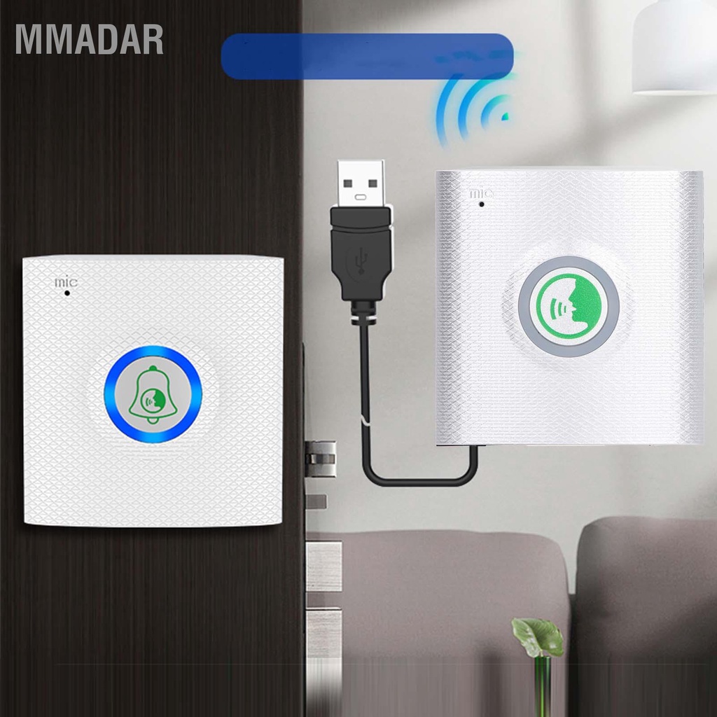 mmadar-2-way-voice-intercom-super-long-range-wireless-doorbell-door-bell-system-หน่วย