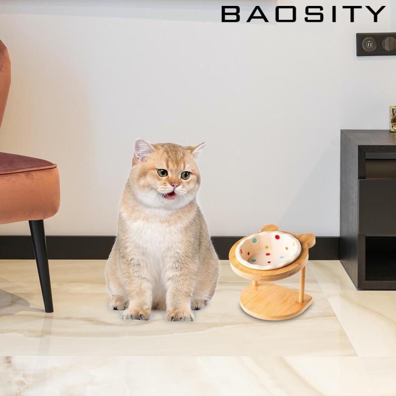 baosity-ชามไม้-แบบยกสูง-สําหรับใส่อาหารสัตว์เลี้ยง-สุนัข-แมว