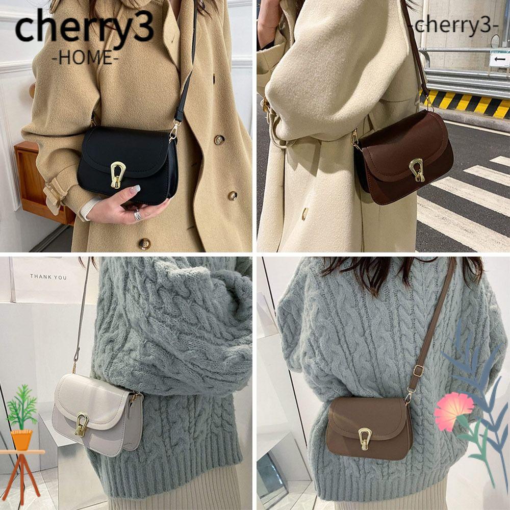 cherry3-กระเป๋าสะพายไหล่-สะพายข้าง-หนัง-pu-สีพื้น-สําหรับกลางแจ้ง