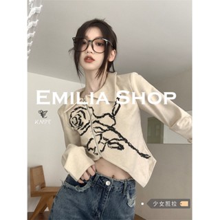 EMILIA SHOP เสื้อยืด เสื้อครอป  2023 ใหม่A29J0UT 0323