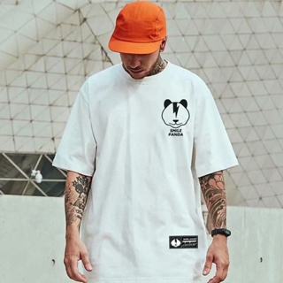 M-8XL Oversize national tide personality panda short-sleeved t-shirt men and women couples fashion brand round neck_01