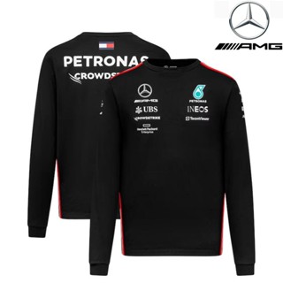 ใหม่ล่าสุด เสื้อกีฬาแขนยาว ลายทีมแข่ง F1 AMG Petronas F1 และเสื้อยืดแขนยาว แฟชั่นฤดูร้อน สําหรับทุกเพศ 2023