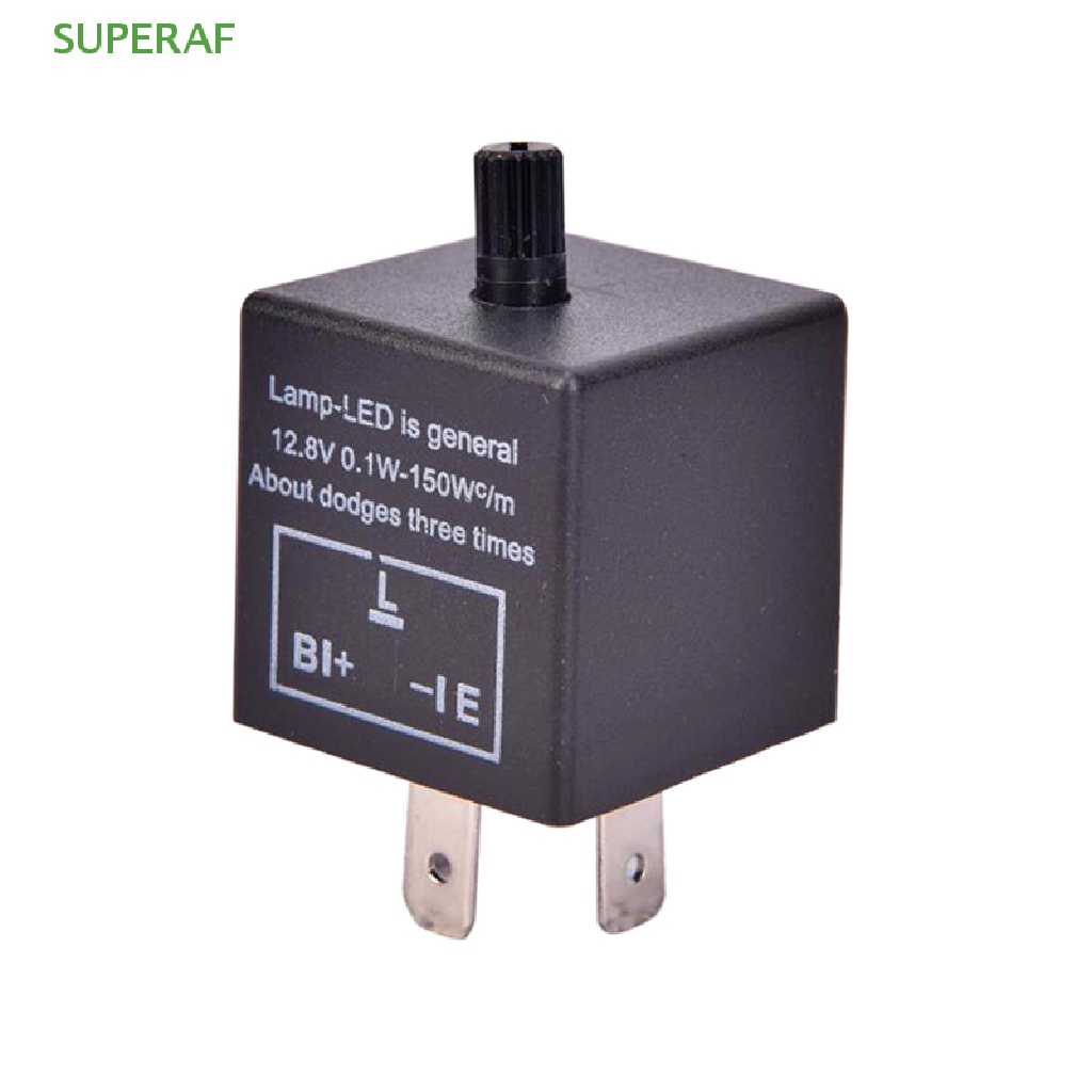 superaf-รีเลย์แฟลชรถยนต์-led-12v-3-pin-ปรับได้-สําหรับไฟเลี้ยว-cf13-ขายดี