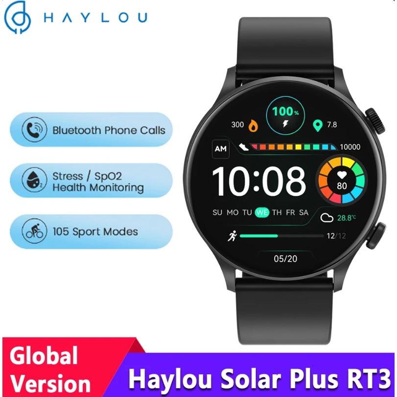 haylou-solar-plus-rt3-นาฬิกาข้อมือสมาร์ทวอทช์-หน้าจอ-amoled-1-43-นิ้ว-เชื่อมต่อบลูทูธ-เหมาะกับเล่นกีฬา
