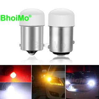 Bhoimo หลอดไฟเลี้ยว ไฟตัดหมอก led DRL S25 1156 BA15S P21W BAY15D 1157 P21/5W 3014 9SMD DC12V สีแดง สําหรับรถจักรยานยนต์