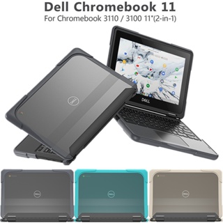 เคสแล็ปท็อป PC แข็ง กันกระแทก พร้อมขาตั้ง สําหรับ Dell Chromebook 11 3110 3100 2in1 11.6 นิ้ว