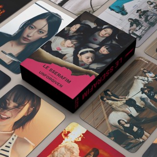 โปสการ์ด อัลบั้มรูปภาพ LE SSERAFIM 2023 UNFORGIVEN 1st Lomo Cards Lesserafim Kpop 55 ชิ้น ต่อกล่อง