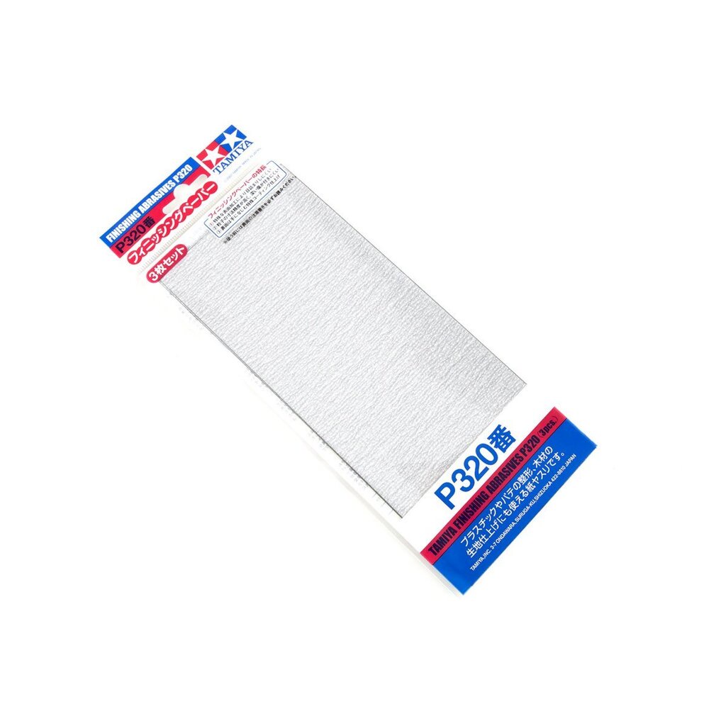 TAMIYA 87094 FINISHING ABRASIVES P320 3 PCS PIECE SANDPAPER SAND PAPER ...