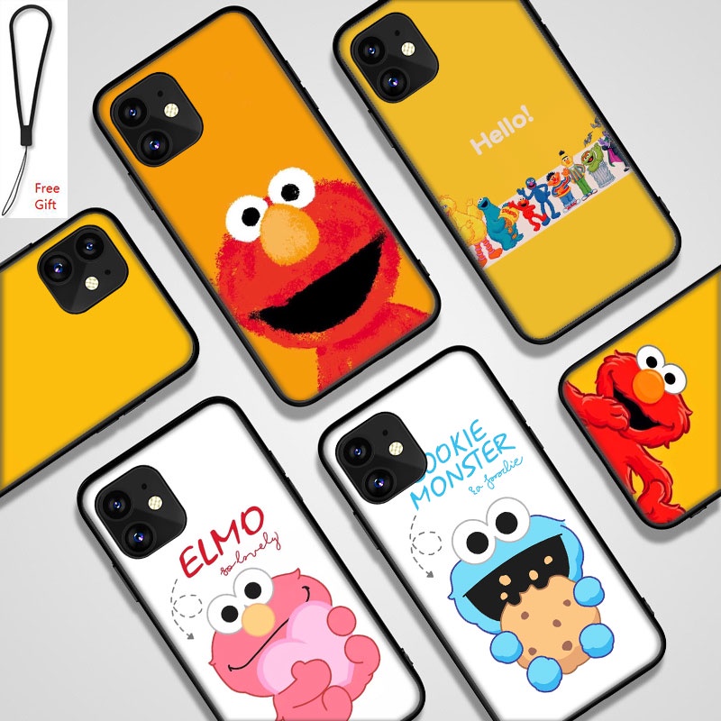 เคสโทรศัพท์มือถือ tpu กันกระแทก ลายมอนสเตอร์เอลโม่ พร้อมสายคล้อง ...