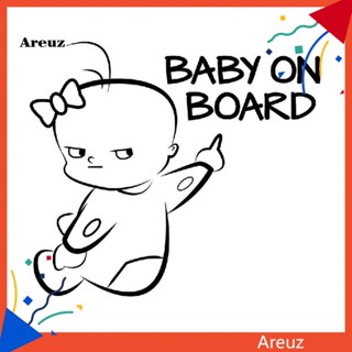 สติกเกอร์สะท้อนแสง ลาย Baby on Board เพื่อความปลอดภัย สําหรับตกแต่งรถยนต์