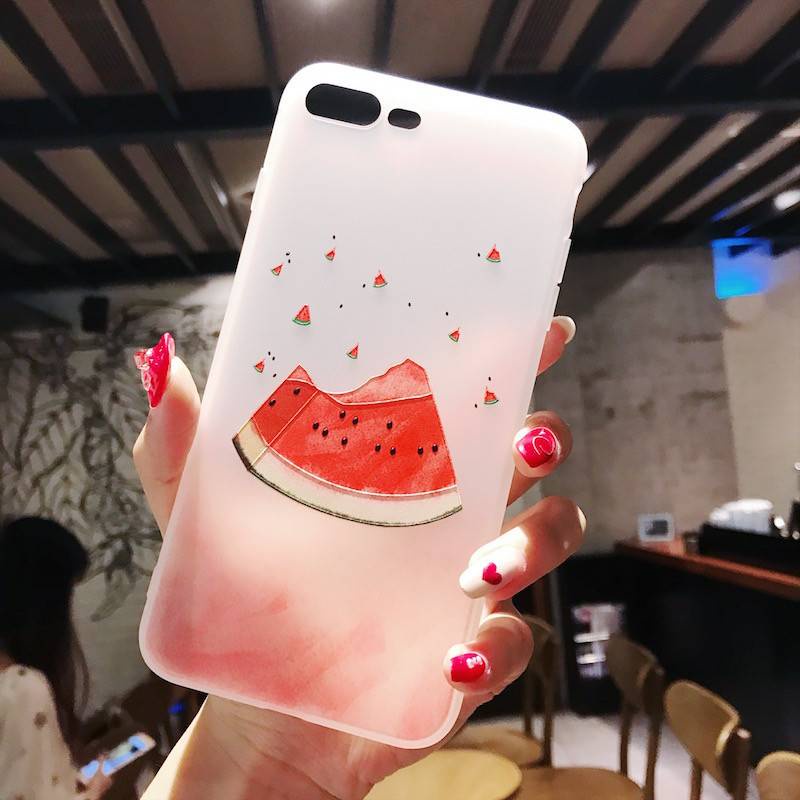 พร้อมส่งในไทย-เคสซิลิโคนสกรีนลายผลไม้-ใช้สำหรับ-ipทุกรุ่น-1001