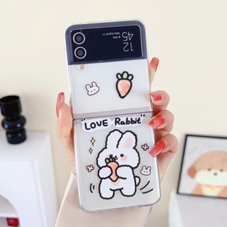 เคสโทรศัพท์มือถือ ซิลิโคนใส ลายการ์ตูนน่ารัก สําหรับ Samsung Galaxy Z Flip 4 Z Flip 3 Z Flip4 Z Flip3