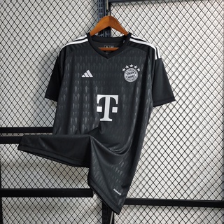 เสื้อกีฬาแขนสั้น ลายทีมชาติฟุตบอล Manuel Neuer Goalkeeper S-XXL สีดํา สําหรับผู้ชาย 2023 2024