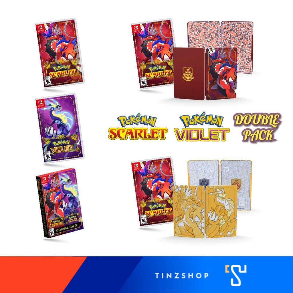 ภาพหน้าปกสินค้าNintendo Switch Game Pokemon Scarlet Pokemon Violet / Double Pack Zone Asia /English เกมนินเทนโด้ เกมโปเกม่อน
