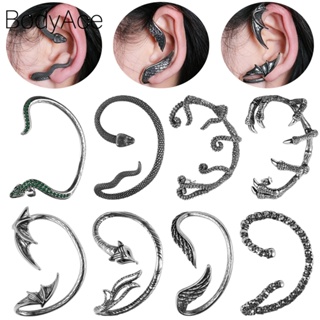 Bodyace 1-2 ชิ้น ไม่เจาะ พังก์ คลิป ต่างหู โกธิค หนาม สเตนเลส ที่ครอบหู งู หู คลิป ปีก กระดูกอ่อน ต่างหู