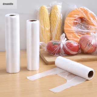 【DREAMLIFE】Keep Your Fruits and Vegetables Fresh with Clear Plastic Food Storage Bags 100 Count