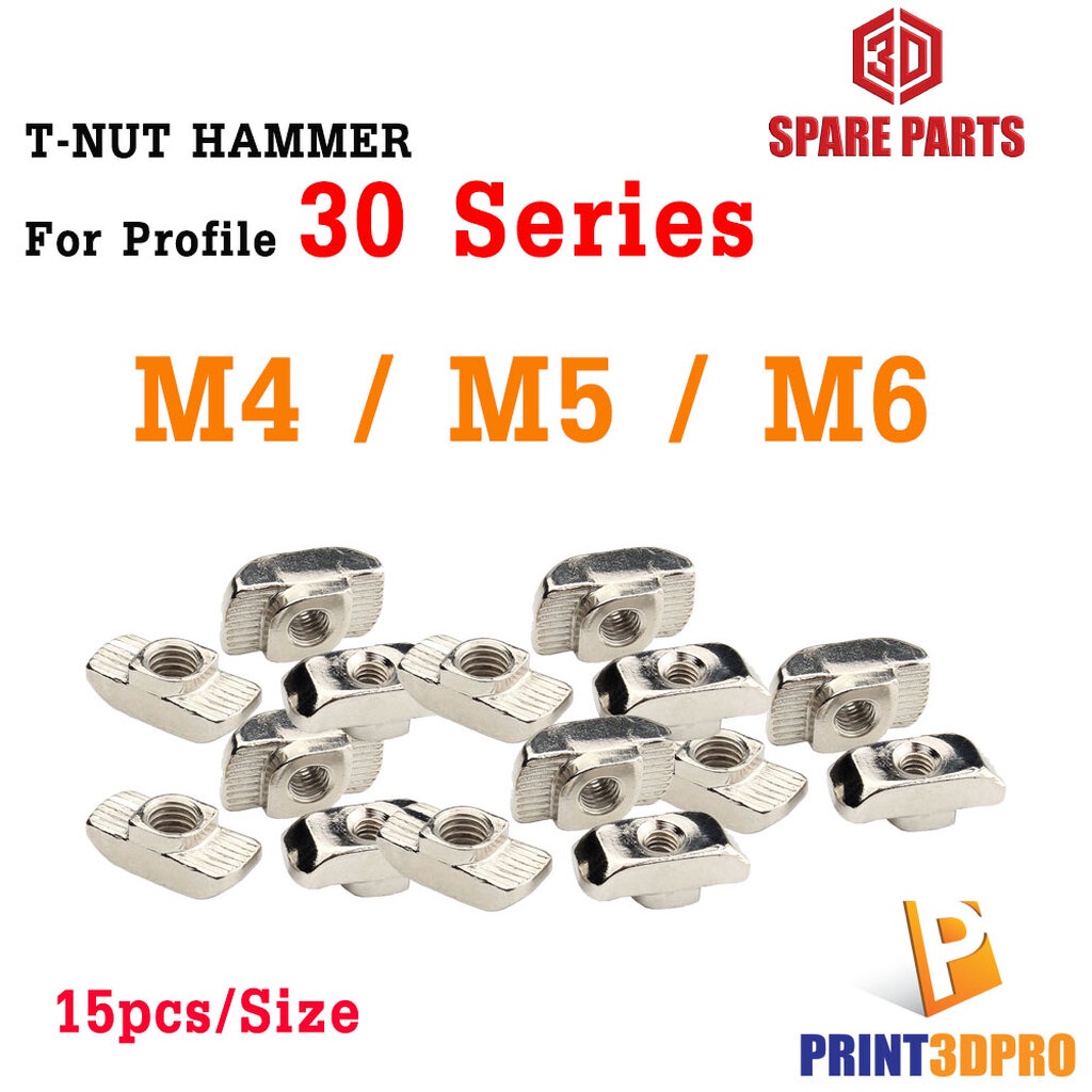 T Nuts Hammer For Aluminium Profile 3030 Series M4 , M5 , M6 15pcs/pack