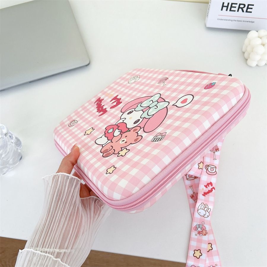 กระเป๋าใส่แท็บเล็ต-โน๊ตบุ๊ค-หนัง-pu-กันน้ํา-ลาย-melody-cinnamoroll-ipad-น่ารัก-พร้อมสายคล้องคอ-สําหรับ-ipad-11-13-นิ้ว