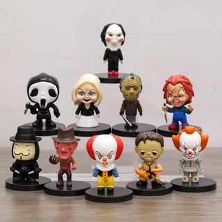 ฟิกเกอร์ PVC รูปหนังสยองขวัญ Pennywise Chucky Jason Freddy Billy Ghostface V น่ารัก ของเล่นสําหรับเด็ก