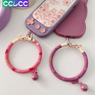 Cclcc แหวนซิลิโคน รูปแมวนําโชคน่ารัก กันหาย กันตก แบบพกพา สําหรับคล้องโทรศัพท์มือถือ