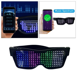 Magic Bluetooth Led Party Glasses APP Control Luminous Glasses EMD DJ Electric Syllables Party Eye Glasses
