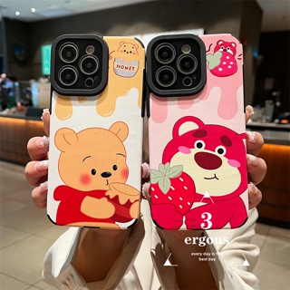 เคสโทรศัพท์มือถือ ป้องกันเลนส์ ลายการ์ตูนหมีพูห์น่ารัก สําหรับ IPhone 14 13 12 11 Pro Max SE2020 X XR Xs Max 7 8 Plus