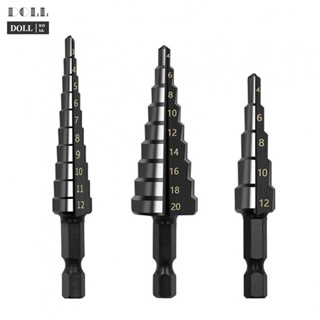 ⭐READY STOCK ⭐Step Drill Bit 3pcs Black HSS Steel Nitrogen Coated Reduce Friction Heat