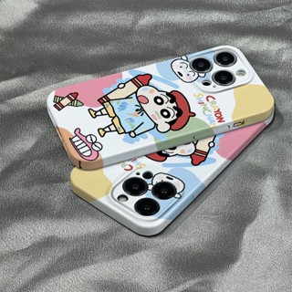 เคสโทรศัพท์มือถือคู่รัก แบบแข็ง ลายการ์ตูนชินจัง สําหรับ iPhone 14 Pro Max 14Plus 13 13Pro 12Pro 12Promax 11 11Pro 11Promax 12 13Mini X XR Xs XsMAX 7 8 Plus