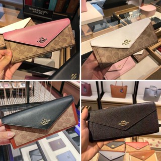 Soft Wallet In Colorblock 32611 31547 57715 กระเป๋าสตางค์ใบยาว COAC H ซองจดหมายพนังกระเป๋าสตางค์