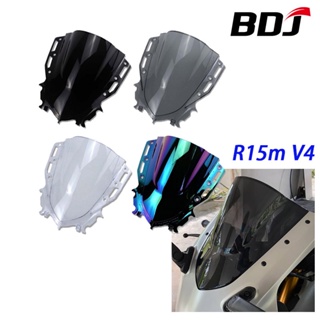 Bdj บังลมกระจกหน้ารถยนต์ แบบบับเบิลคู่ สําหรับ Yamaha R15M R15 V4 2022 1 ชิ้น